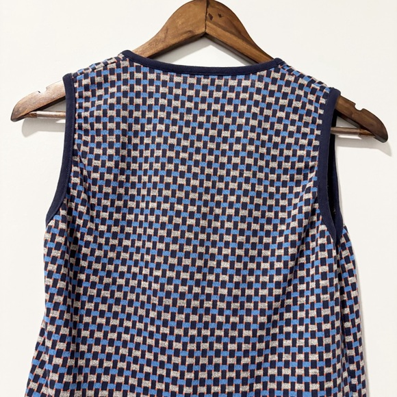 Vintage 1970's‎ Geometric Tank Top Womens Size Medium Blue and Gray Sleeveless - Picture 5 of 7